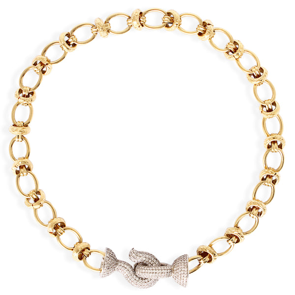 Chiara Gold Plated Necklace w. Zirconia