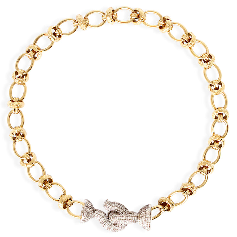 Chiara Gold Plated Necklace w. Zirconia