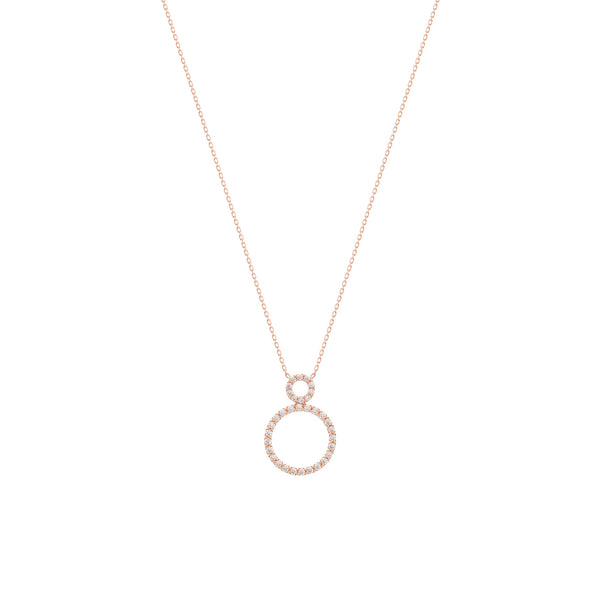 Circle Halskette aus 18K Rosegold mit Diamant