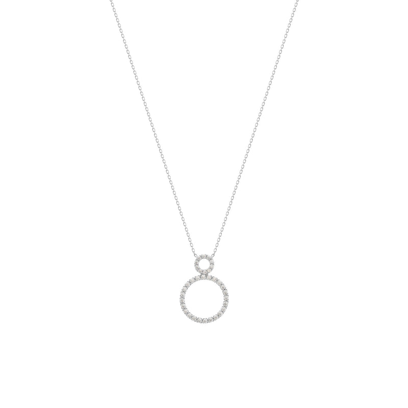 Alexa Fine Jewelry | Circle 18K Whitegold Necklace w. Diamonds