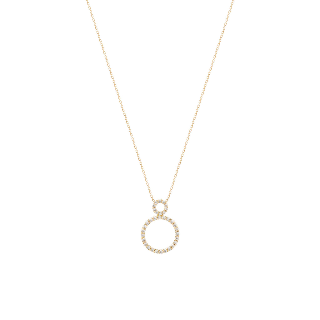 Circle Halskette aus 18K Gold mit Diamant
