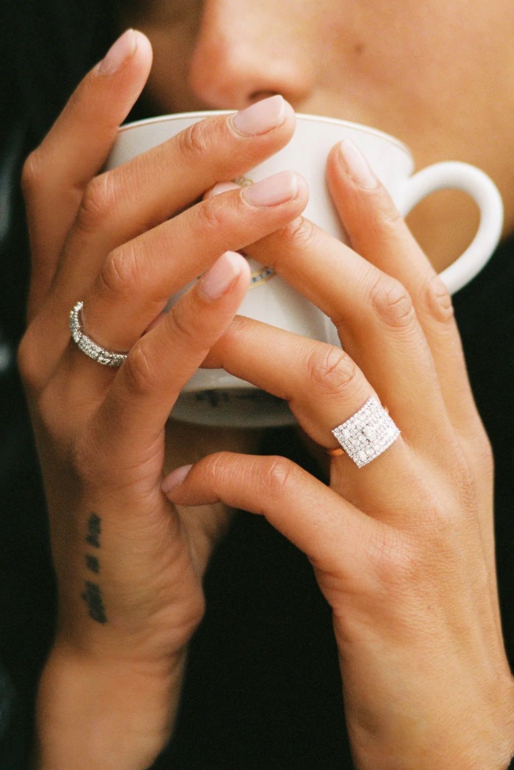 Classic Wife Ring aus 18K Roségold & Weißgold mit Diamanten