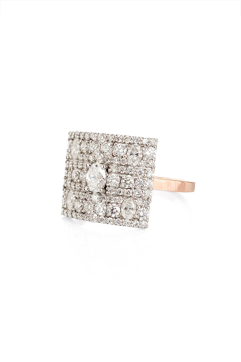 Classic Wife Ring aus 18K Roségold & Weißgold mit Diamanten