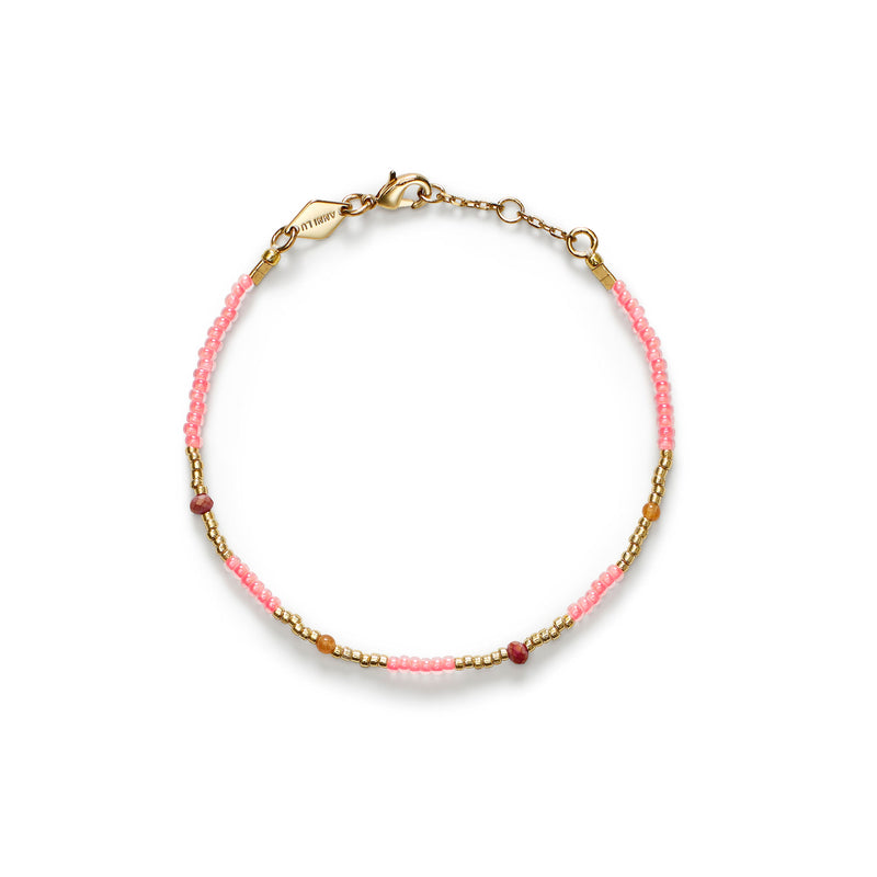 Clemens Gold Plated Bracelet w. Papaya Beads