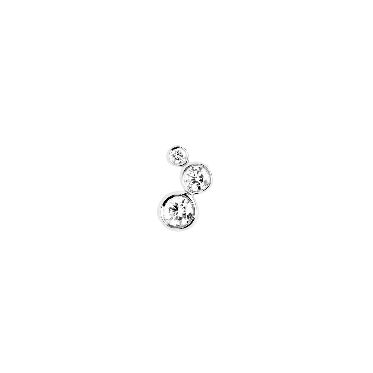 Coco 14K Hvidguld Ørestik m. Lab-Grown Diamanter