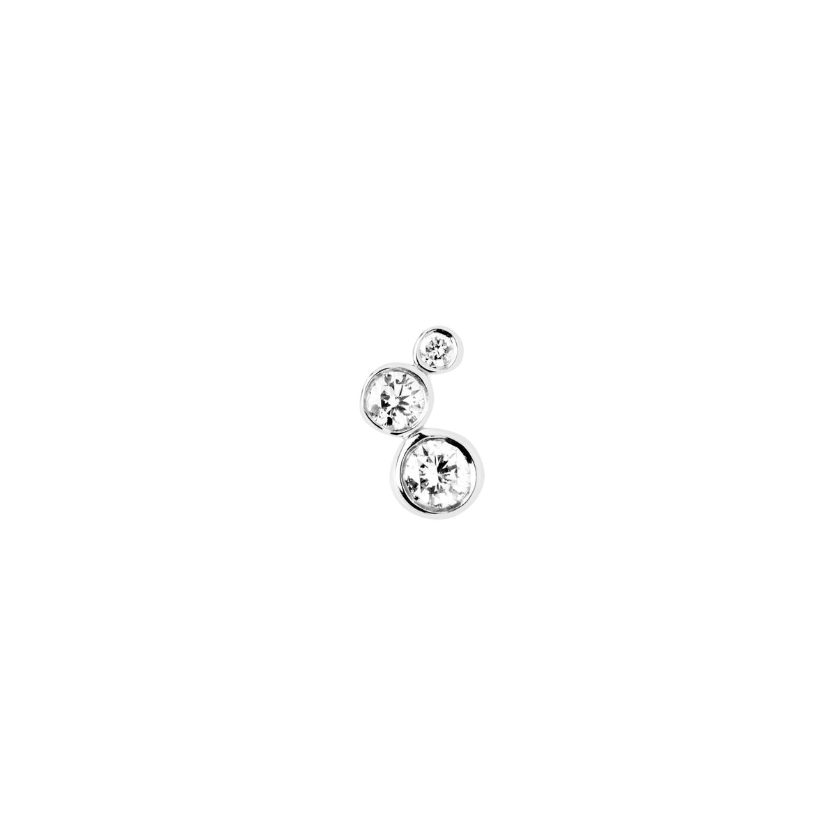 Coco 14K Hvidguld Ørestik m. Lab-Grown Diamanter
