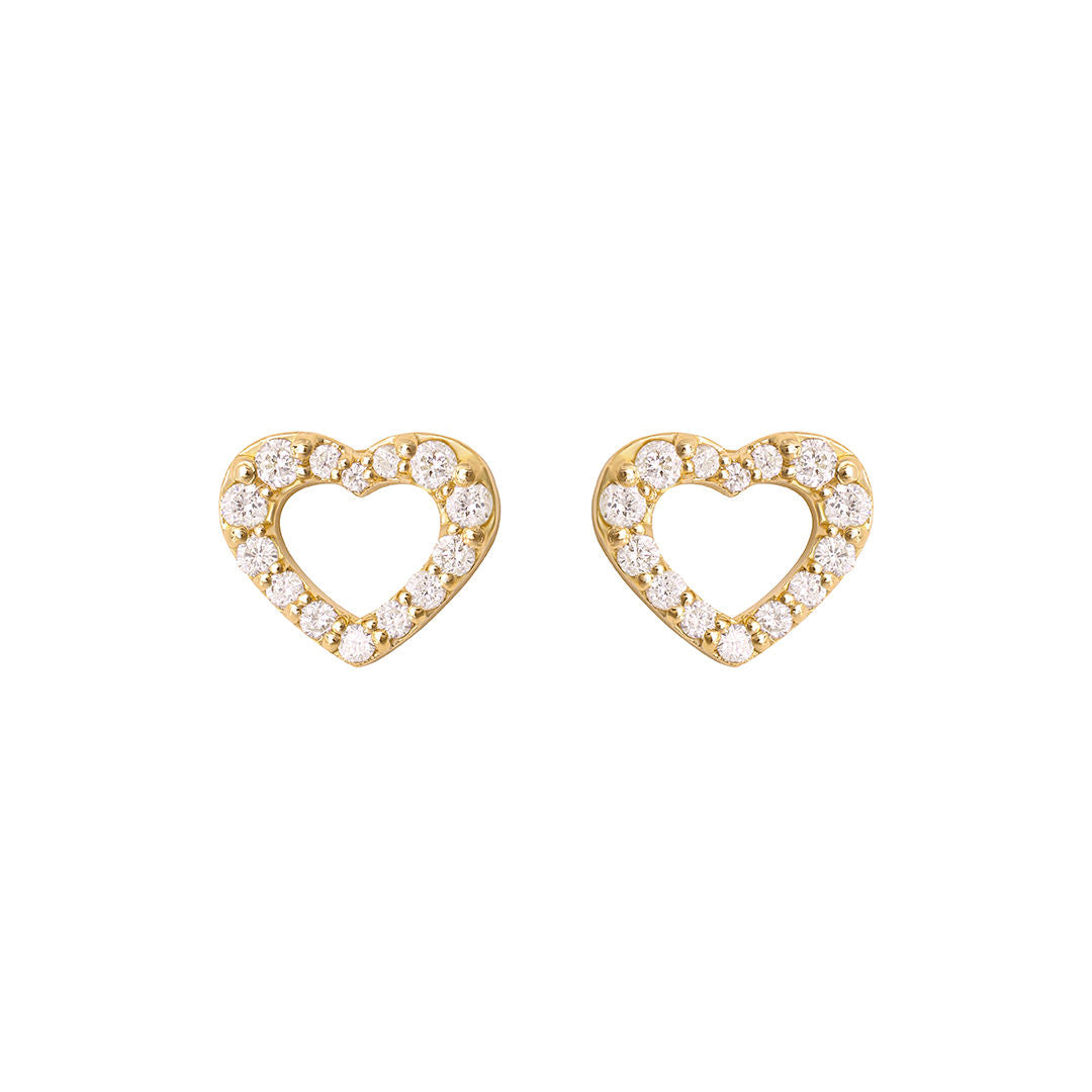 Cold, Cold Heart 18K Gold Stud w. Diamond
