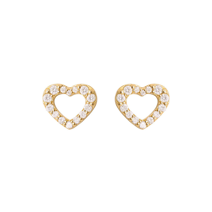 Cold, Cold Heart 18K Gold Stud w. Diamond