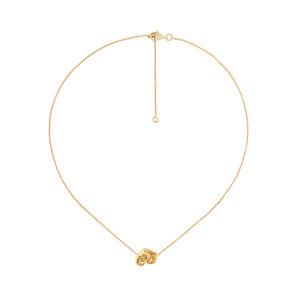 Lucky Elephant 18K Gold Necklace w. Lab-Grown Diamonds