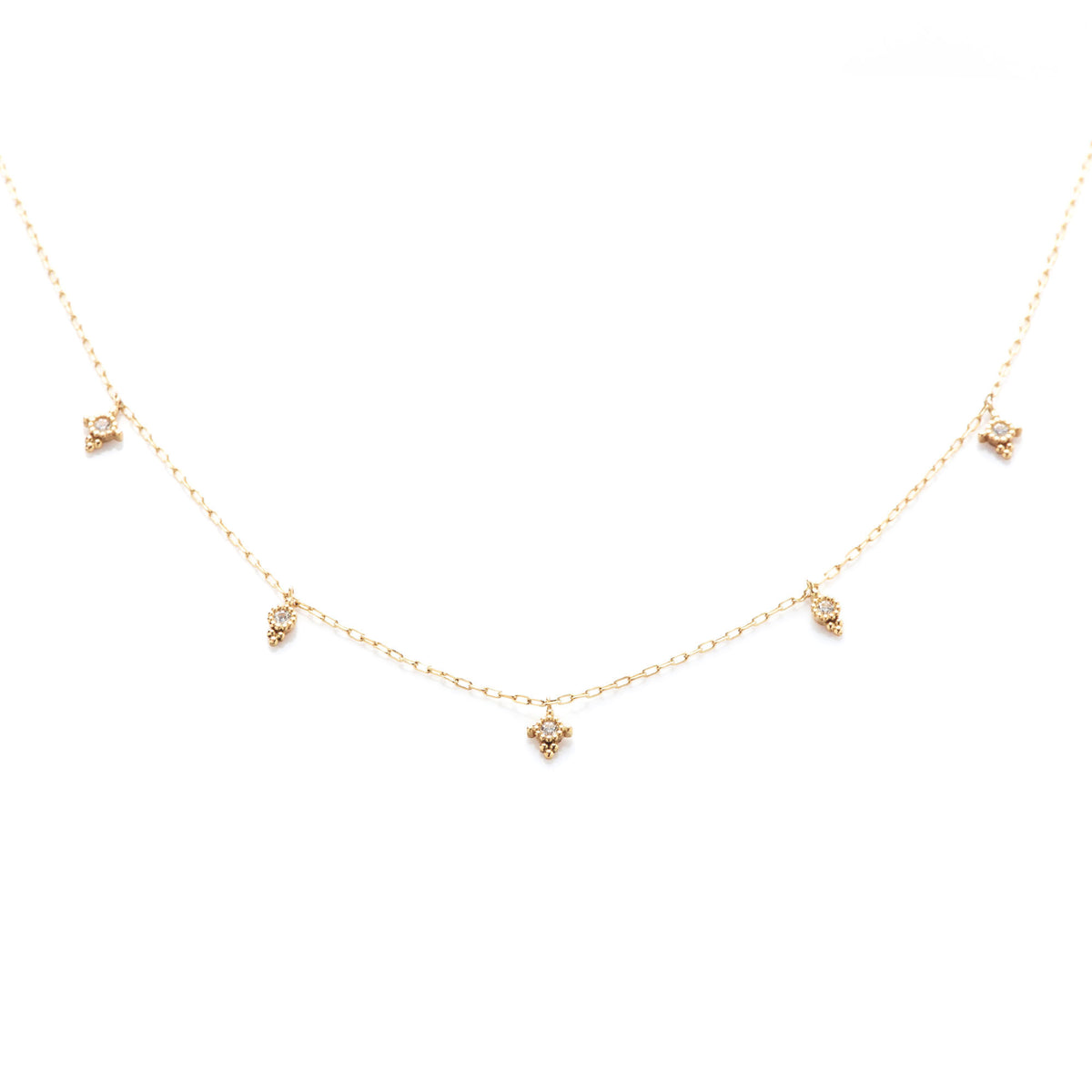 Paradis 18K Gold Halskette w. Weiße Topazes