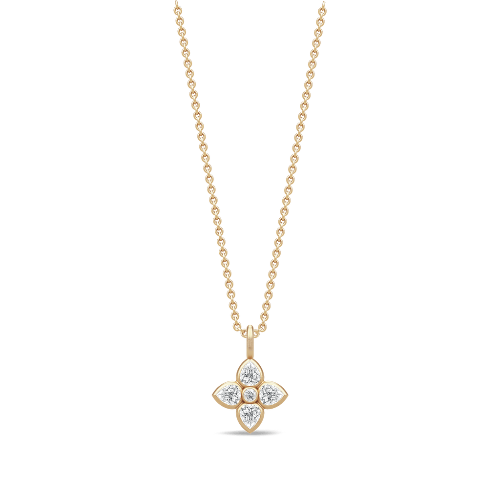 Poem 14K Gold Pendant w. White Topaz