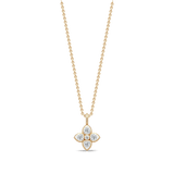 Poem 14K Gold Pendant w. White Topaz