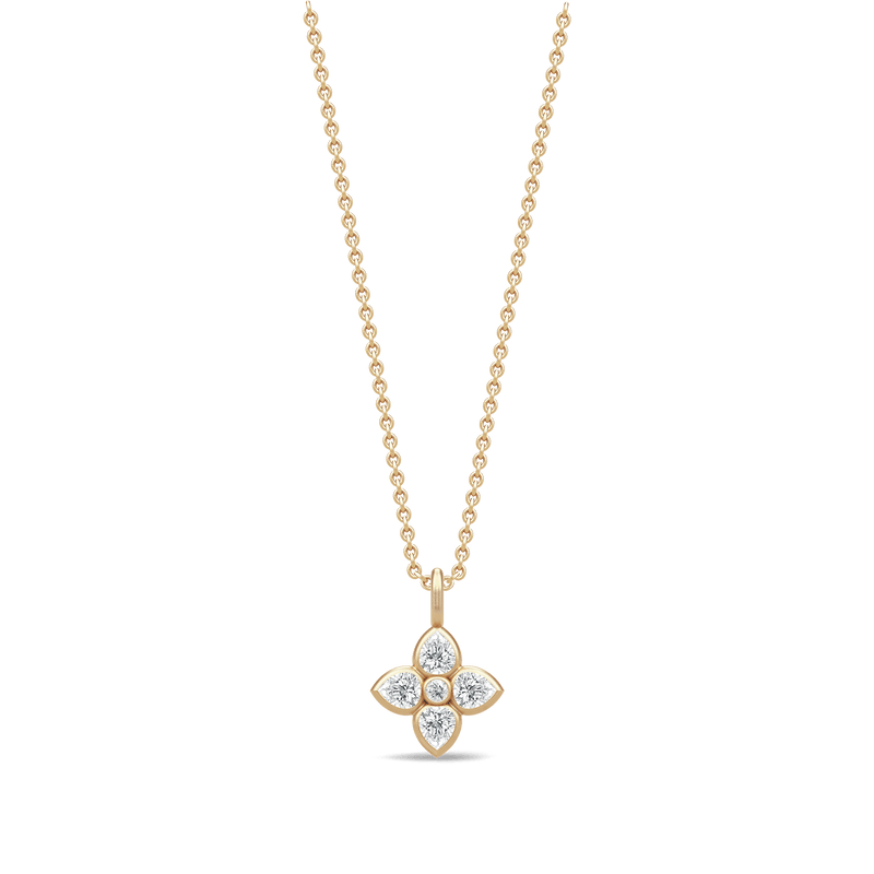 Poem 14K Gold Pendant w. White Topaz