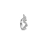 Concrete Sky 14K White Gold Huggie w. Lab-Grown Diamonds