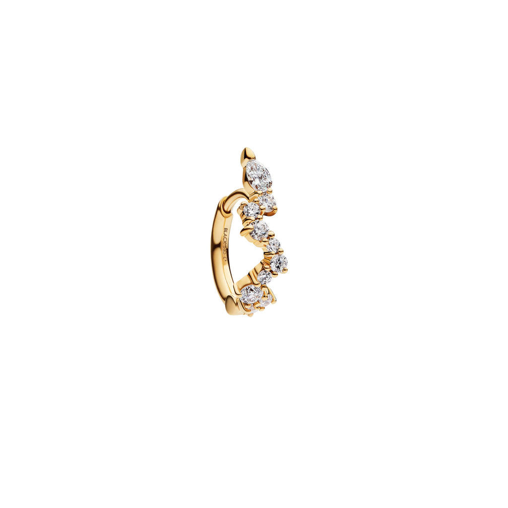 Concrete Sky 14K Gold Huggie w. Lab-Grown Diamonds