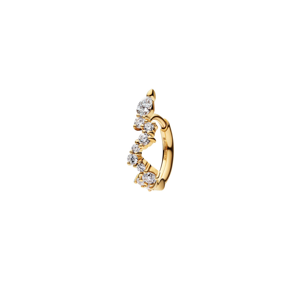 Concrete Sky 14K Gold Huggie w. Lab-Grown Diamonds