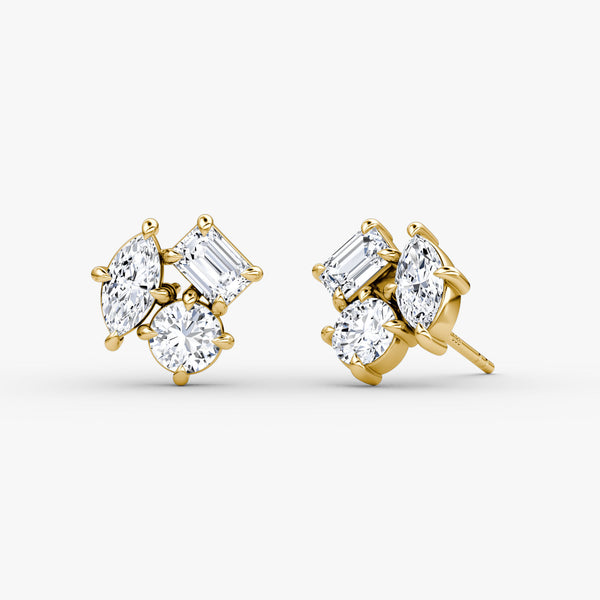 Constellation 14K Gold Studs w. Lab-Grown Diamonds
