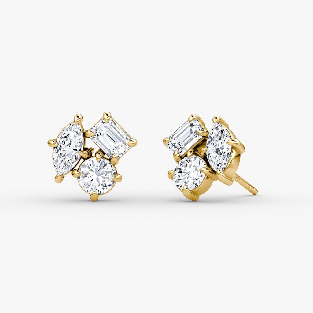 Constellation 14K Gold Studs w. Lab-Grown Diamonds