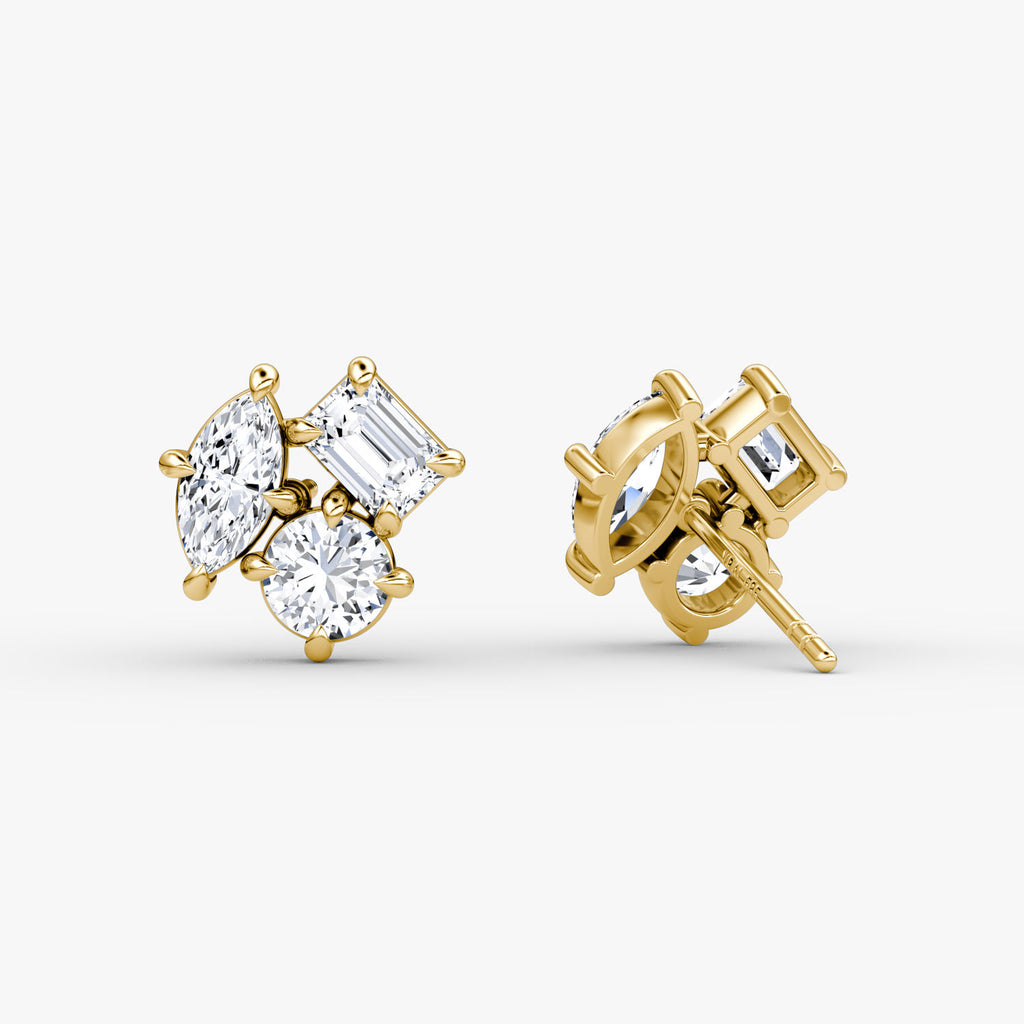 Constellation 14K Gold Studs w. Lab-Grown Diamonds