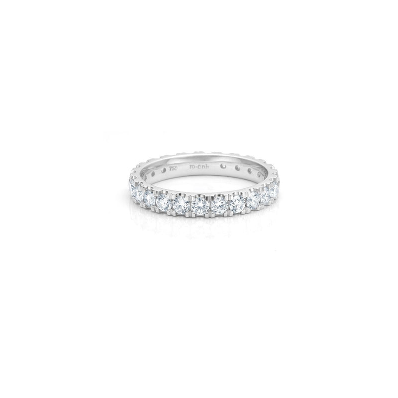 Hendes Klassiker 18K Hvidguld Ring m. Diamanter