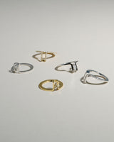 LIL 18K Whitegold Pavé Oura Cover Ring w. Black Diamonds