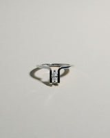 LIL 18K Whitegold Oura Cover Ring w. Marquise Lab-Grown Diamond