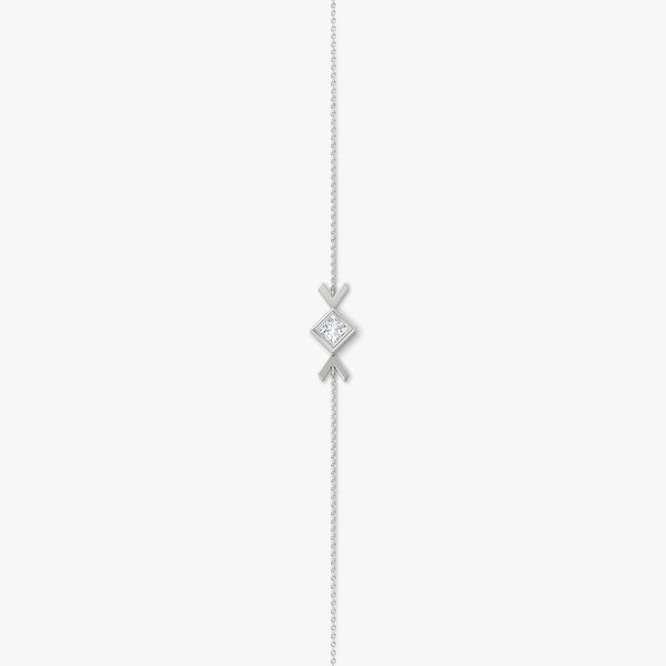 Arrow 14K Whitegold Bracelet w. Lab-Grown Diamond