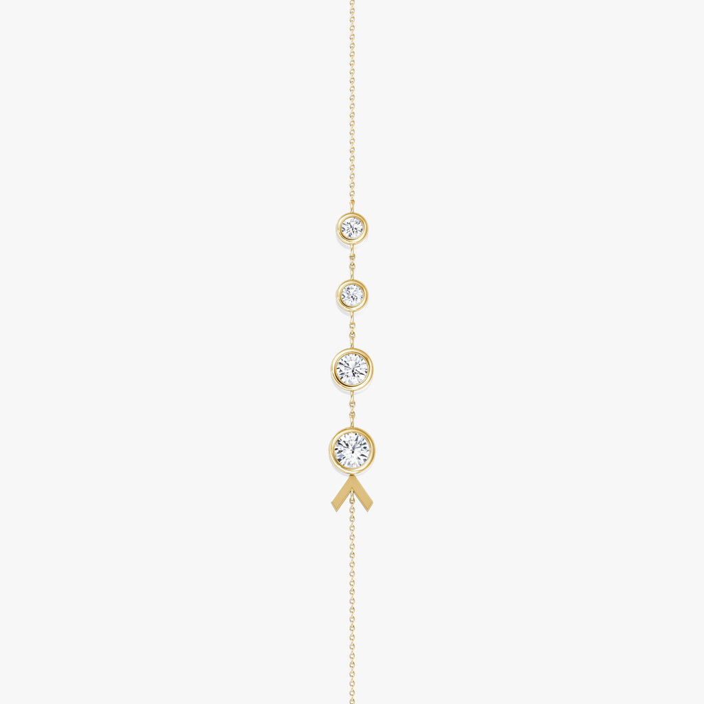 Arrow Station 14K Gold Bracelet w. Lab-Grown Diamond