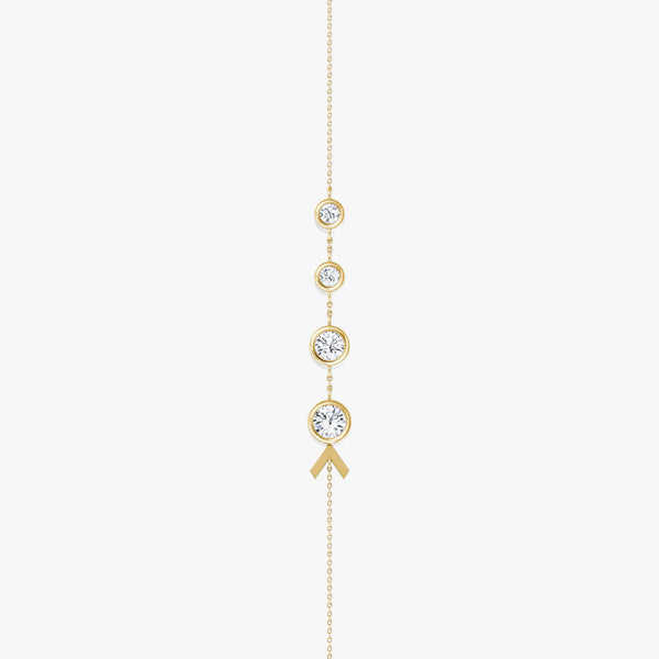 Arrow Station 14K Gold Bracelet w. Lab-Grown Diamond