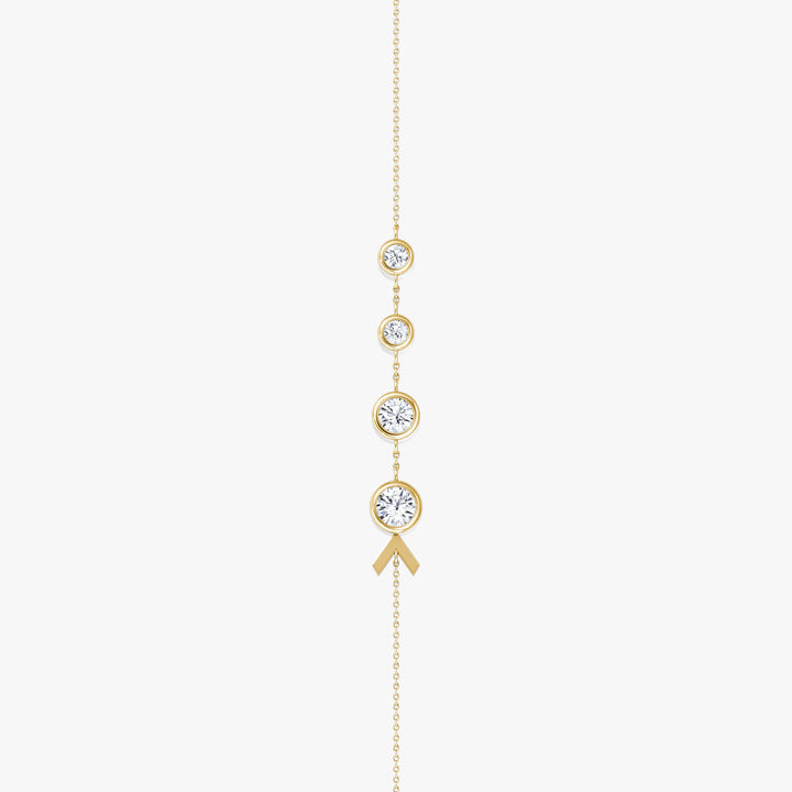 Arrow Station 14K Gold Bracelet w. Lab-Grown Diamond