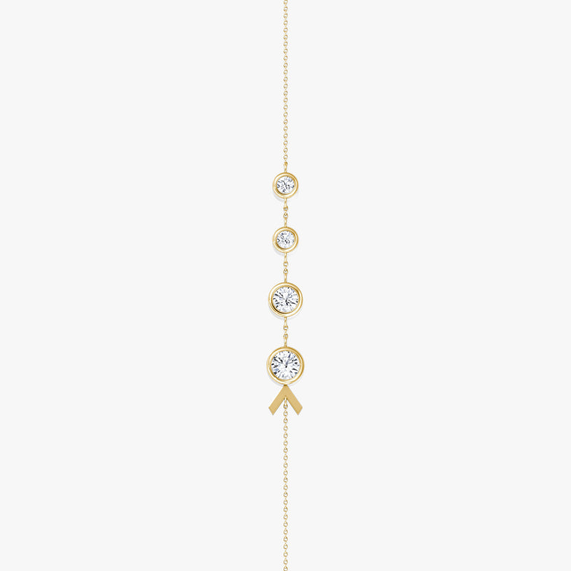 Arrow Station 14K Gold Bracelet w. Lab-Grown Diamond