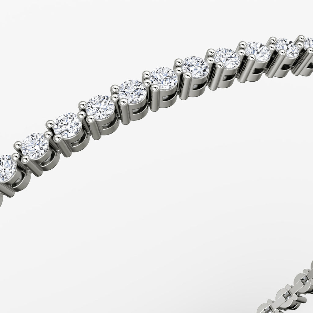 Petite Tennis 14K Whitegold Tennis Bracelet w. Lab-Grown Diamond