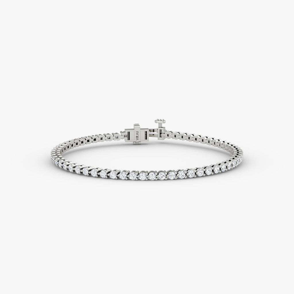 Petite Tennis 14K Whitegold Tennis Bracelet w. Lab-Grown Diamond