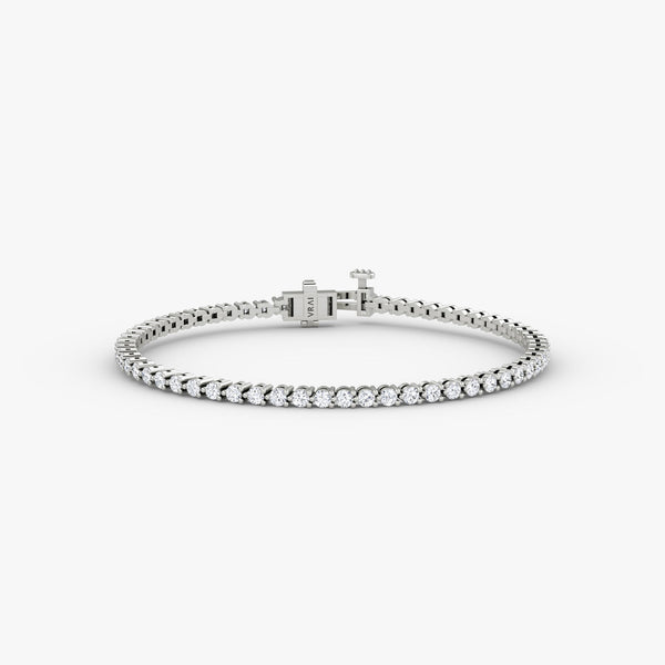Petite Tennis 14K Whitegold Tennis Bracelet w. Lab-Grown Diamond