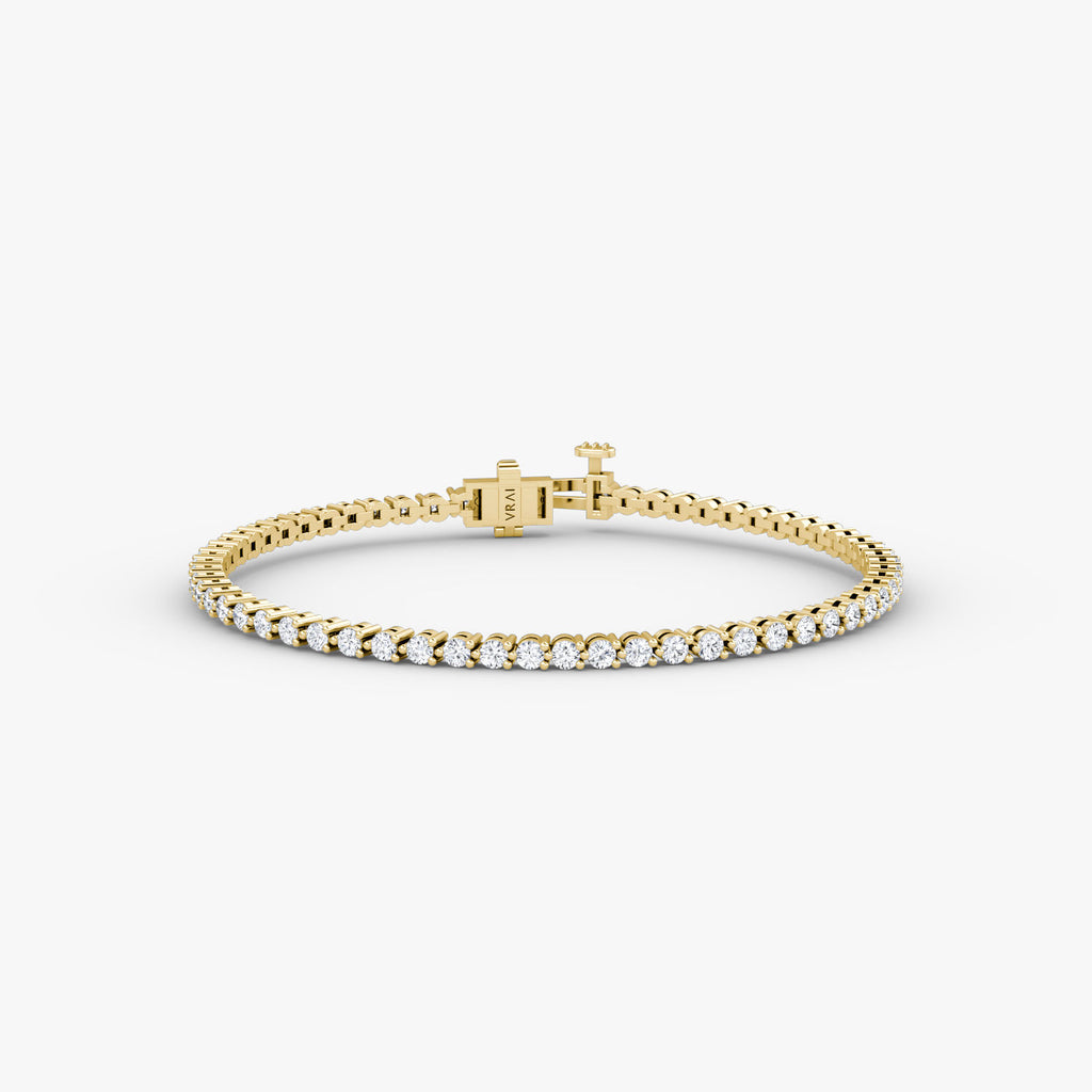 Petite Tennis 14K Gold Tennis Bracelet w. Lab-Grown Diamond