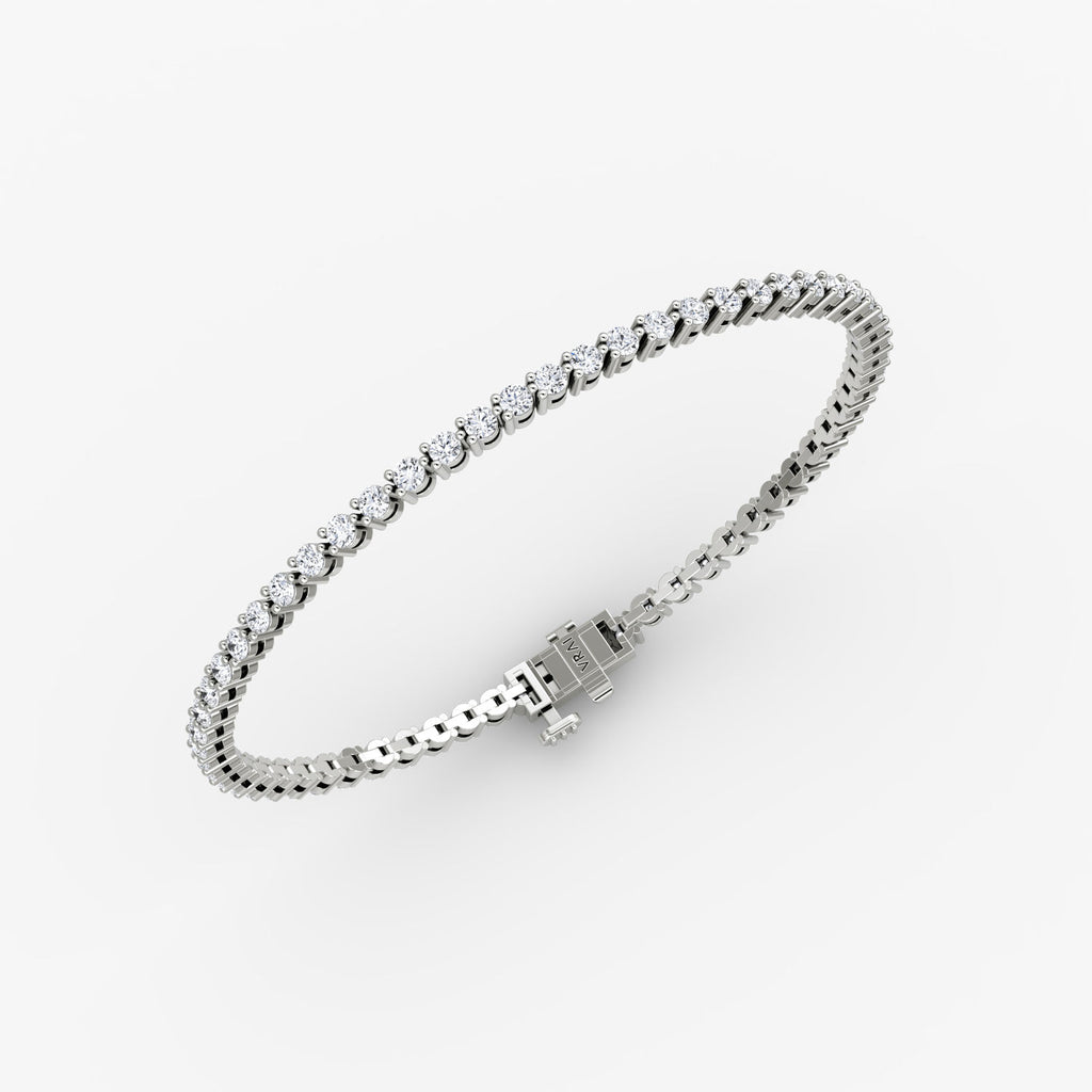 Petite Tennis 14K Whitegold Tennis Bracelet w. Lab-Grown Diamond