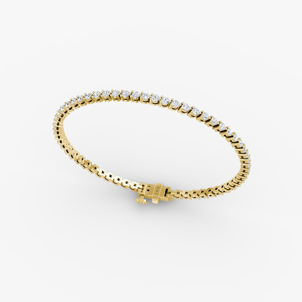 Petite Tennis 14K Gold Tennis Bracelet w. Lab-Grown Diamond