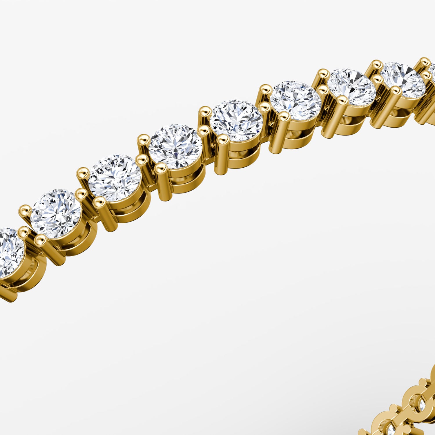 Medium Tennis 14K Gold Tennis Bracelet w. Lab-Grown Diamond