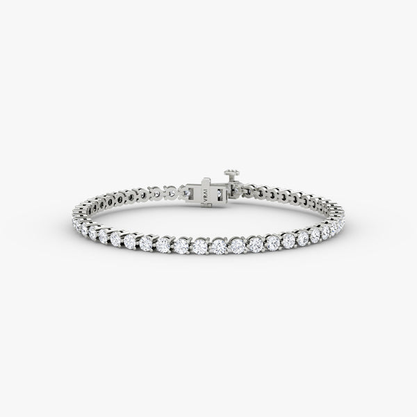 Medium Tennis 14K Whitegold Tennis Bracelet w. Lab-Grown Diamond