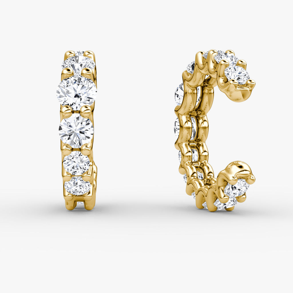Eternity 14K Gold Ear Cuff w. Lab-Grown Diamond