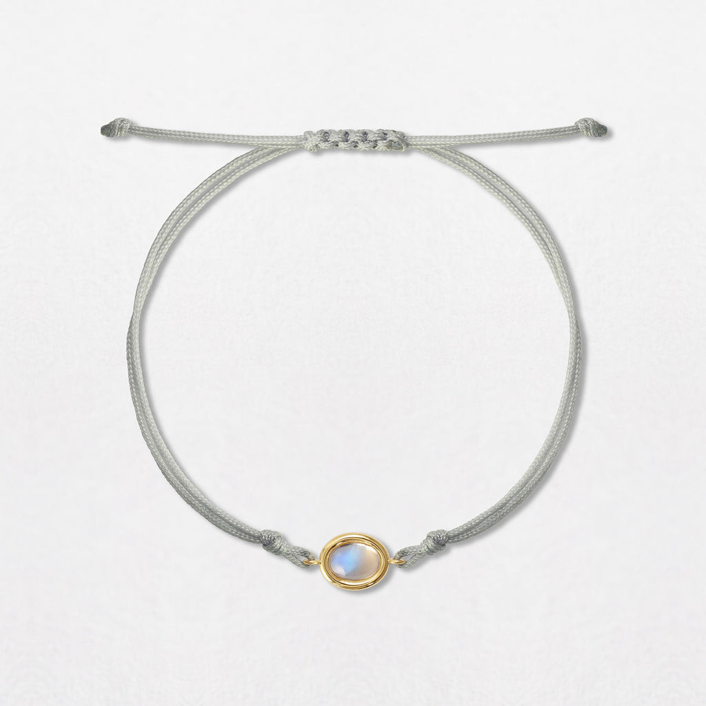 Moonstone Pebble 18K Gold Bracelet
