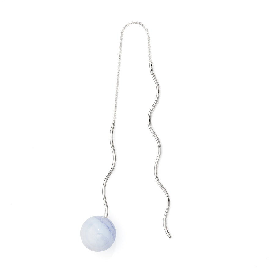 Cordelia Silver Earring w. Agate
