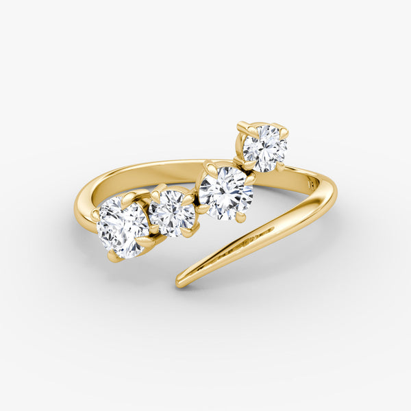 Cosmos 14K Gold Ring w. Lab-Grown Diamonds