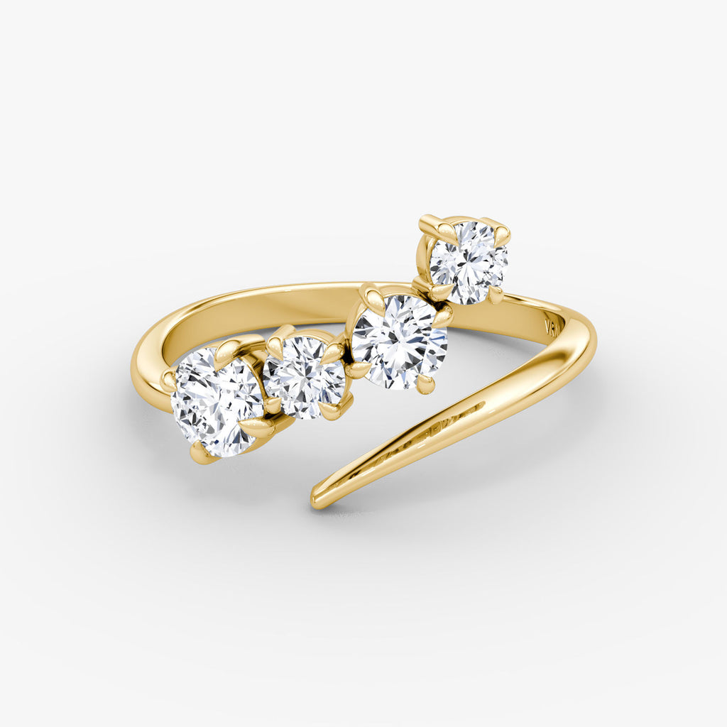 Cosmos 14K Gold Ring w. Lab-Grown Diamonds