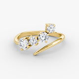 Cosmos 14K Gold Ring w. Lab-Grown Diamonds