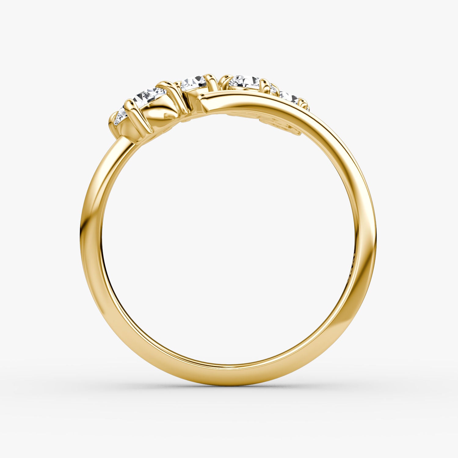 Cosmos 14K Gold Ring w. Lab-Grown Diamonds