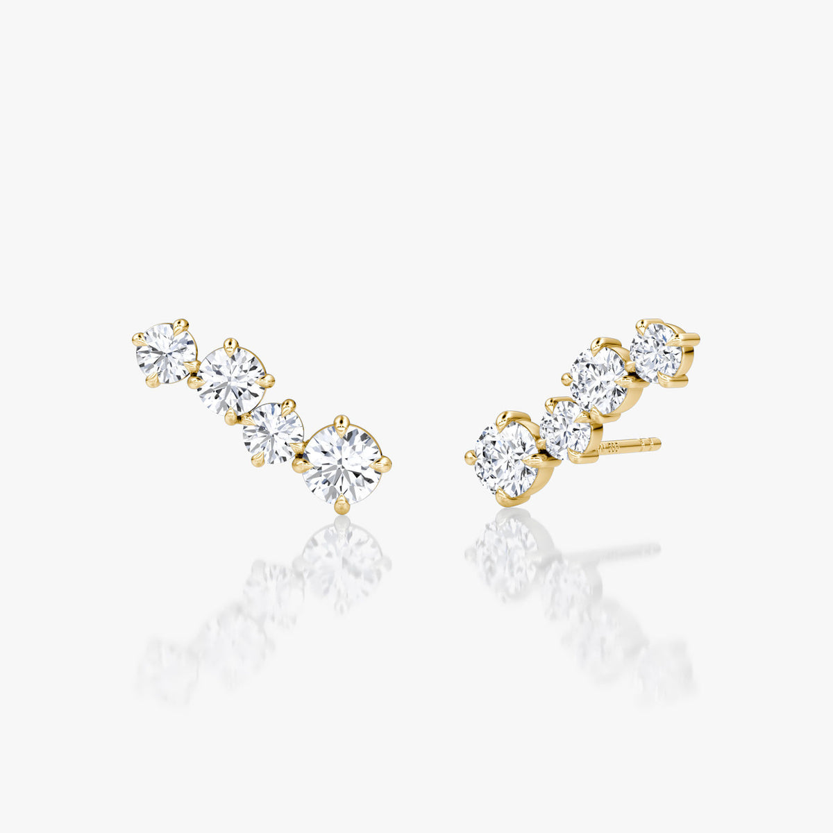 Cosmos 14K Gold Studs w. Lab-Grown Diamonds