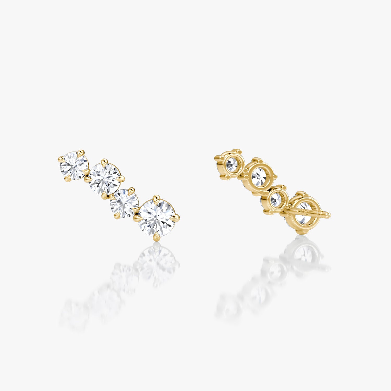 Cosmos 14K Gold Studs w. Lab-Grown Diamonds