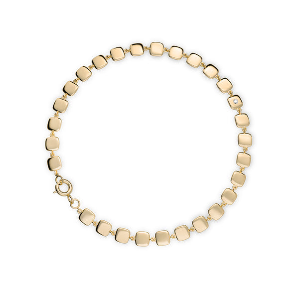 Cube N°5 18k Guld Armbånd m. Diamant