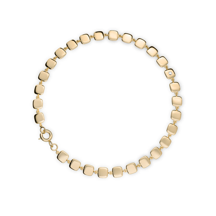 Cube N°5 18K Gold Bracelet w. Diamond